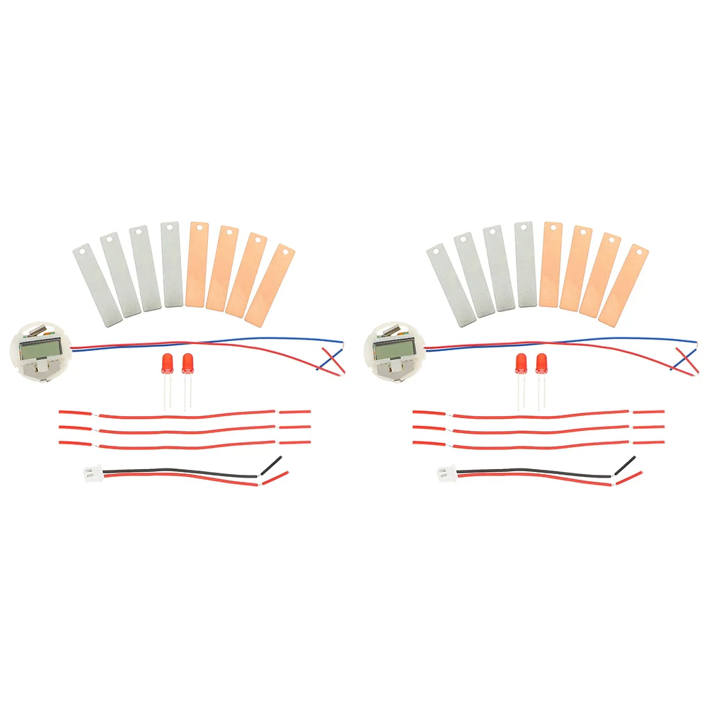 2 Sets Fruit Experiment Physics Kits Prop Supply Batteries Clock Science Toy for Students Sensory Potato Making Toys
