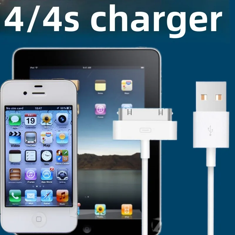 

30 Pin USB Cable for iPhone 4S 4 3GS iPad 1 2 3 iPod Nano itouch Charger Cable Fast Charging Data Sync Adapter Cord
