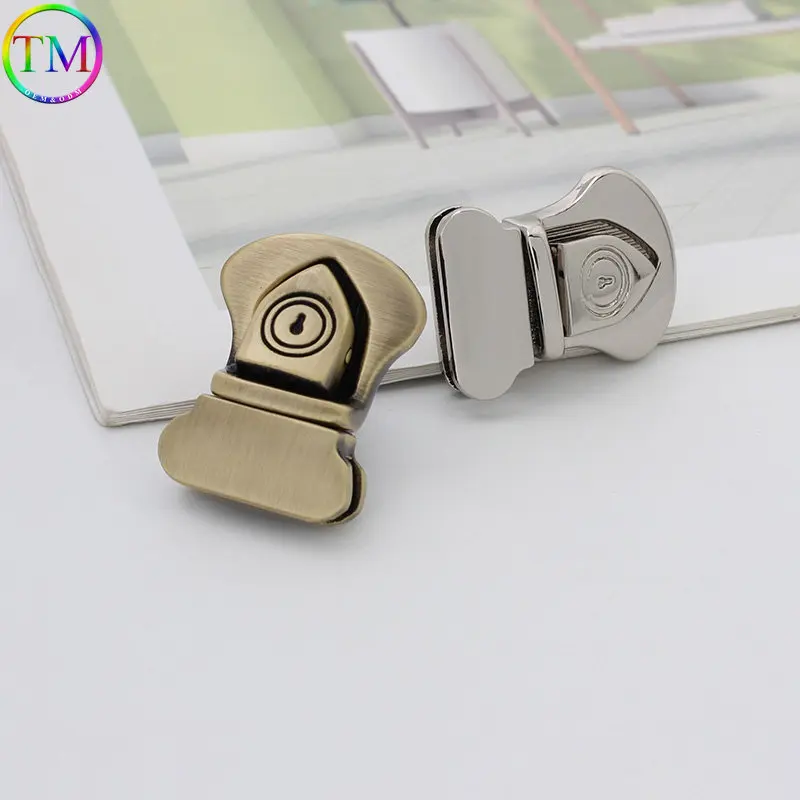 10 Pieces Metal Mortise Lock Clasp Turn Twist Locks Bag Purse Handbag Closure Snap Buckles DIY Hardware Bag Lock Accessories