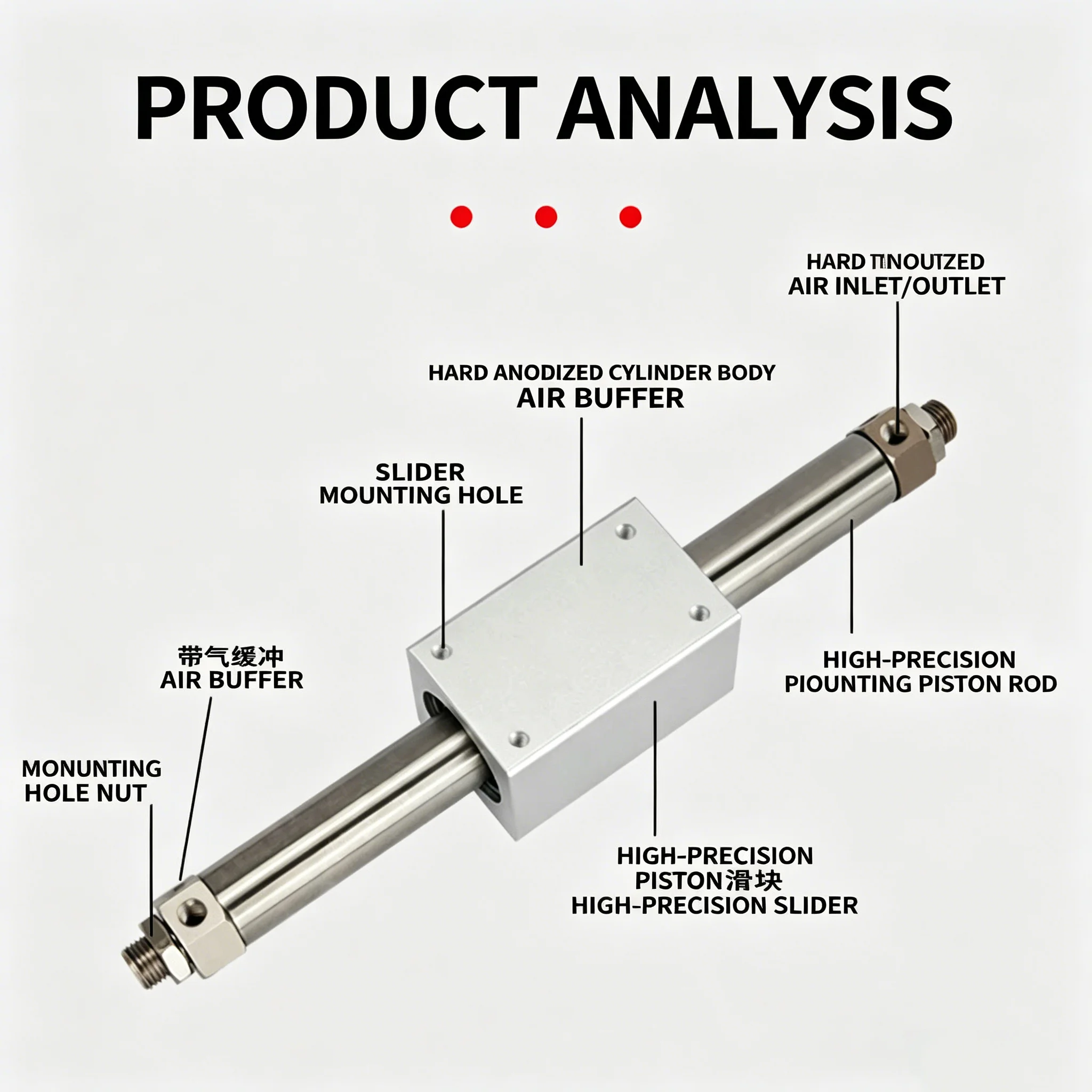 CY3B10-100 CY1B15-200 CY3B20-300 CY3B25-400 CY1B10-150 CY3B15-250 CY1B20-350 Magnetically Coupled Rodless Cylinder