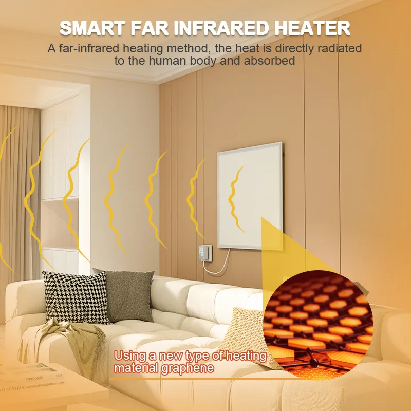 سخان الأشعة تحت الحمراء البعيدة الحائط توقيت ذكي التبديل التدفئة الكهربائية سخان كهربائي عمودي الولايات المتحدة القياسية 110 فولت سخان #2