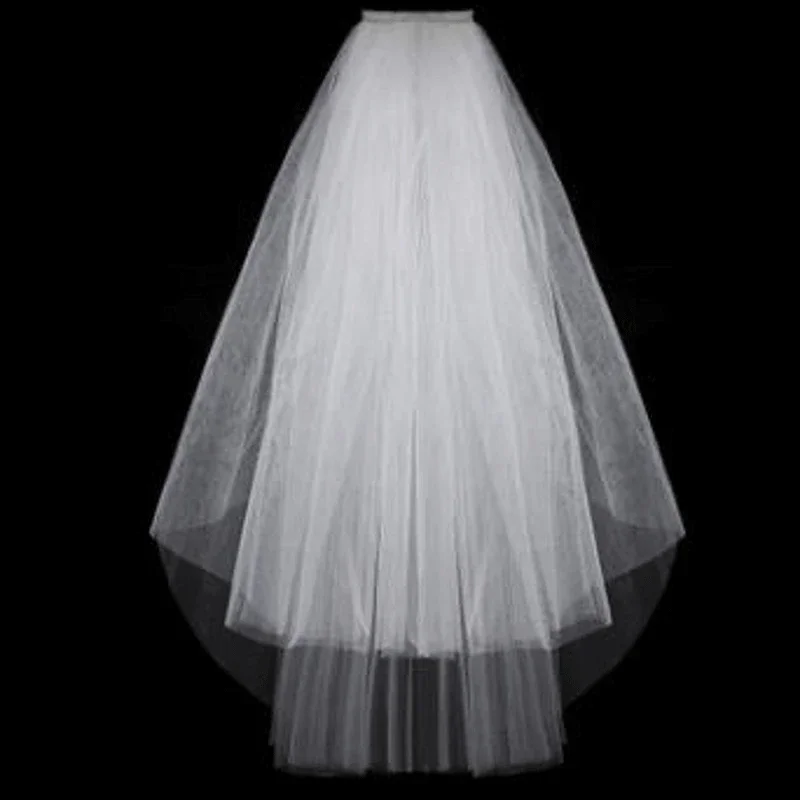 Simple Short Tulle Wedding Veils Cheap White Ivory Bridal Veil for Bride for Mariage Wedding Accessories