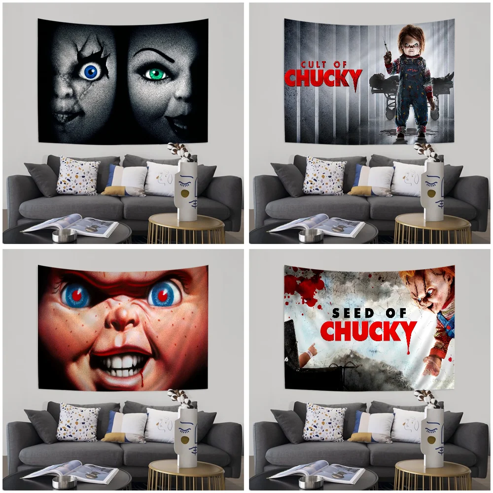 Child's Play Chucky Hanging Bohemian Tapestry Japanese Wall Tapestry Anime Kawaii Room Decor