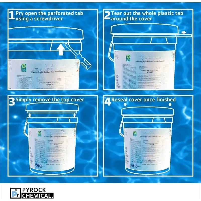 Cal Hypo - Swimming Pool Shock f.Spas & Hot Tubs - 50 Pound Pail Pool Shock by 65% Granular Above Ground
