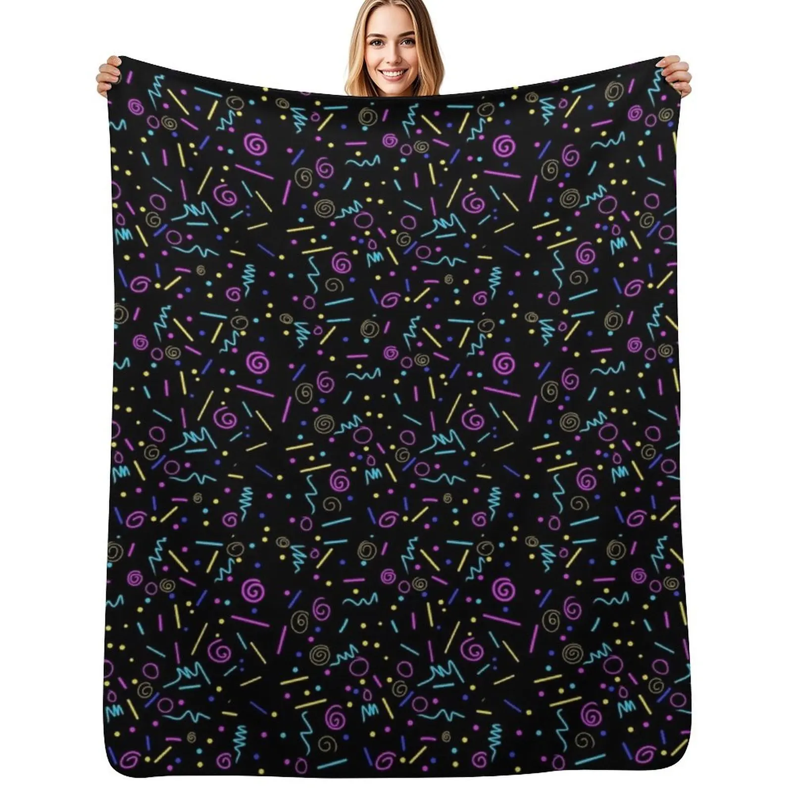 Arcade Carpet Design Throw Blanket Cozy Sofa Blanket for TV Watching Napping