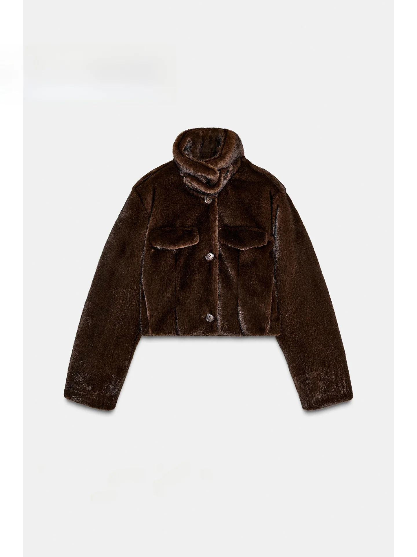 

Spring 2026 Women's Slim Fit Straight Jaet ort Outerwear Pilot Coat Artificial Fur Effect Casual Loose Sle Long Sve