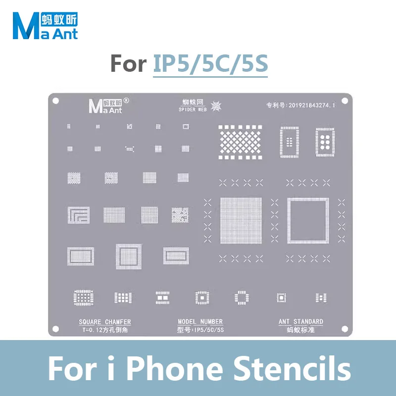 Maant BGA Reballing Schablone für IP 6-14 Pro Max Motherboard CPU IC Chipping Pflanzung Zinn Vorlage Löten Stahlgitter