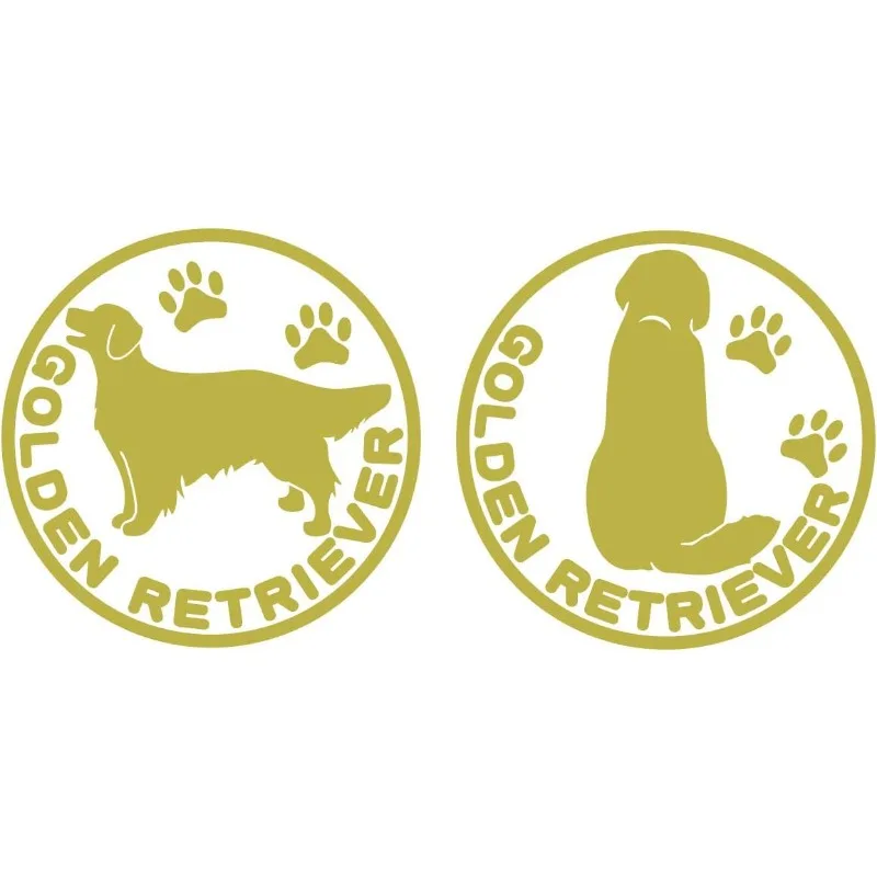 95×95mm Golden Retriever Gold/Multi-Color Waterproof Sticker for Back Decor