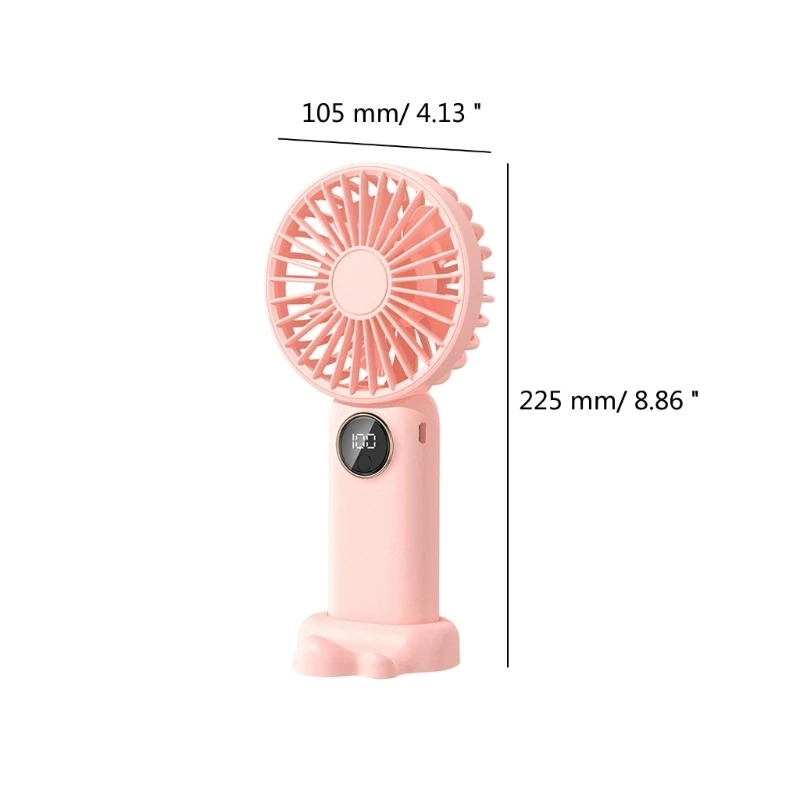 1200mAh Mini Handheld Fan Portable Fan for BBQ Gym Office Room Traveling