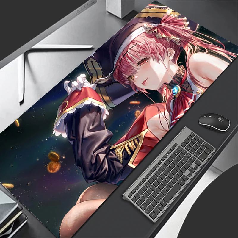 Mouse Pad Gaming Accessories Gamer alfombrilla Hololive Houshou Marine Computer Desk Mat Laptop Varmilo Keyboard Pads Mousepad