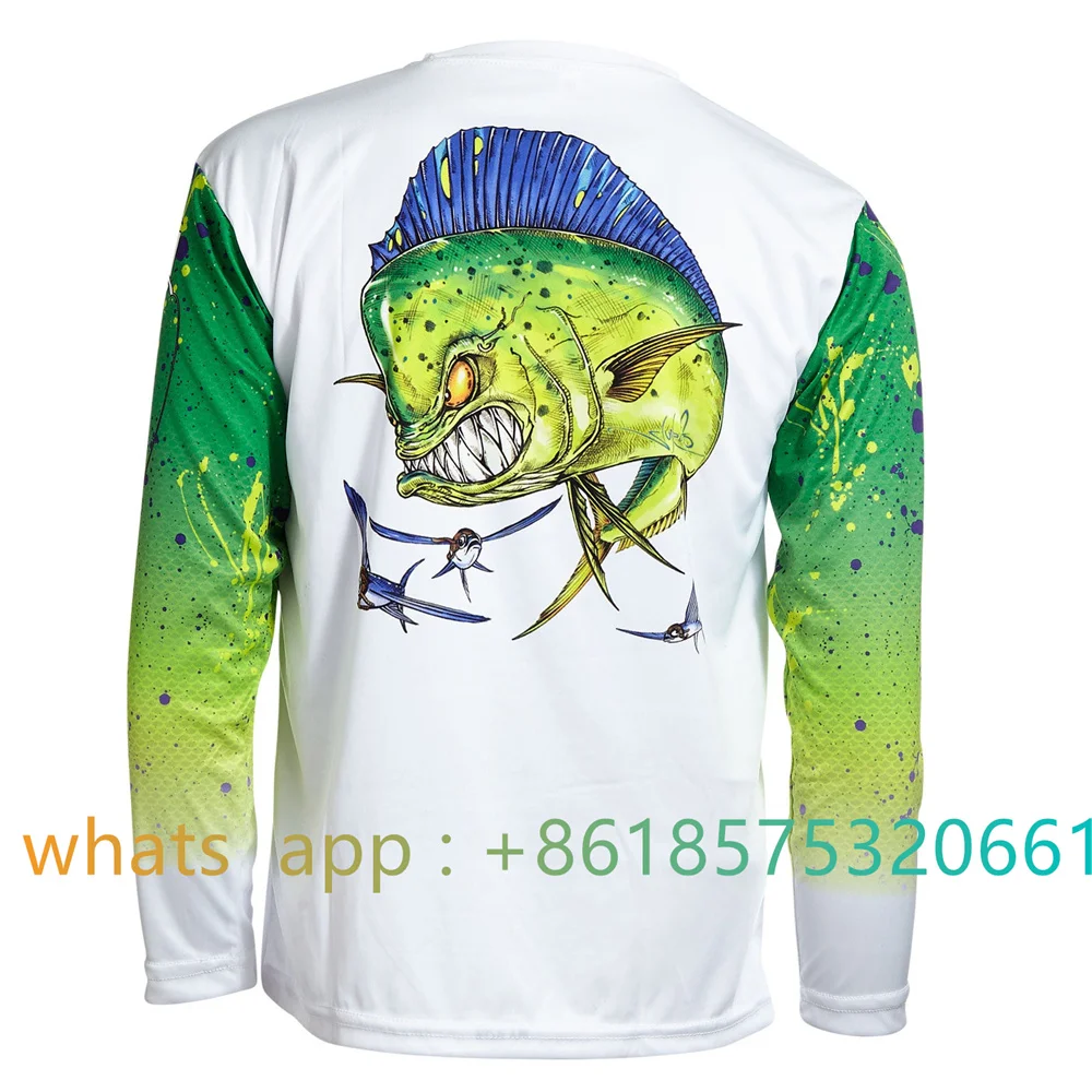 

Fishing Apparel Summer Outdoor Long Sleeve Performance T-shirt Camisa De Pesca Breathable Angling Clothing Custom Logo