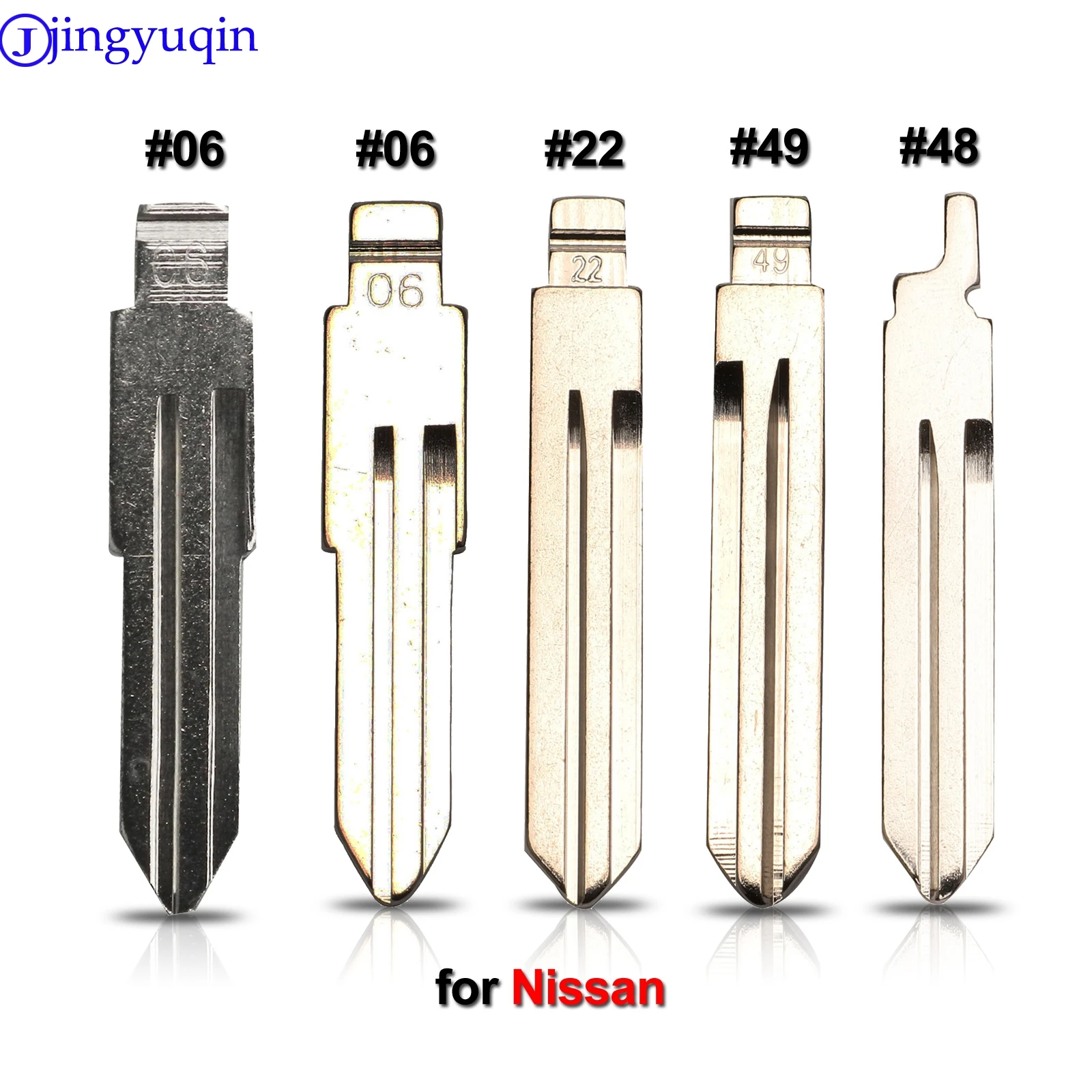 

jingyuqin 10p Car Key #06 #22 #49 #48 Blade For Nissan Qashqai J10 J11 X-Trail t31 t32 kicks Tiida Pathfinder Murano Note Juke