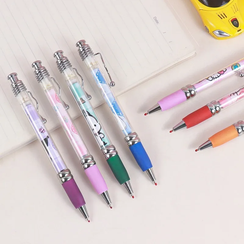 

Sanrio Hello Kitty Melody Kuromi Anime Cartoon Action Figure Creative Neutral Pen Black Pen Set Student Learning Supplies Gifts