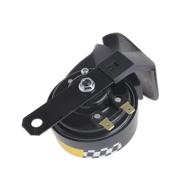 124B Universal Scooter Horn 12V E-Bikes Motorcycle Electric Horn Kits 130db Waterproof Round Loud Horn Speaker