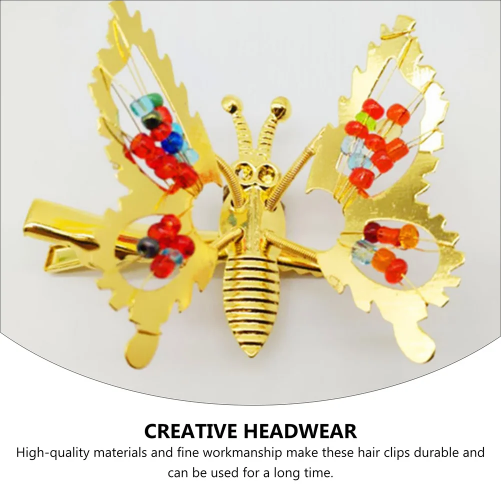 

4pcs Hair Clips Spring Flutter Design Creative Butterfly Hairpins For Women Girls Elegant Hair Accessory Decor Gift