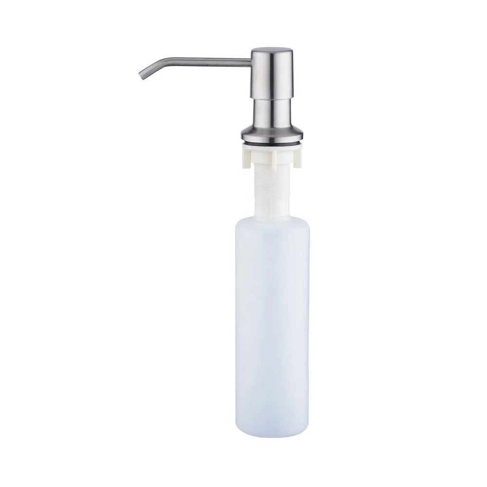 

Kitchen Brushed Nickel Sink Hand Push ABS Soap Dispenser With SS304 Pump