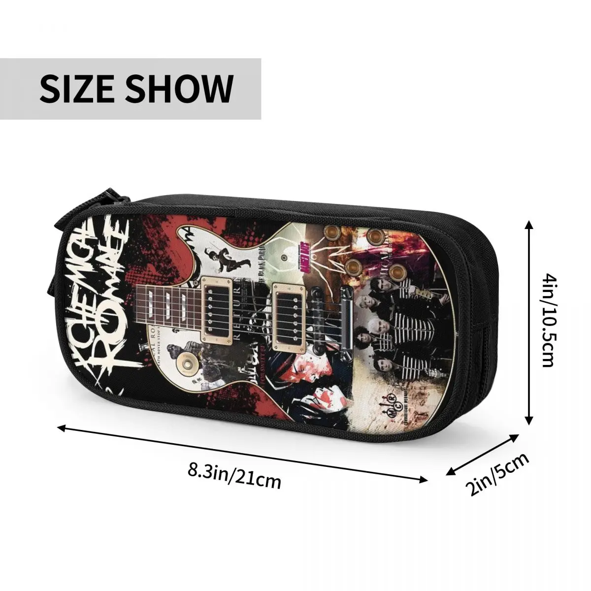 Custom My Romances Korean Pencil Case Girl Large Capacity Dead Emo Popular Style Pencil Bag Pouch Students Stationery - view 4