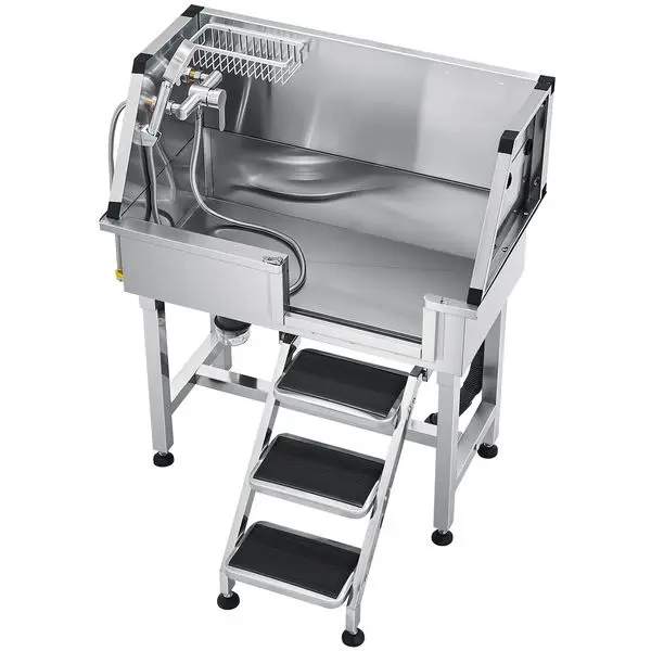 

34-футовая ванна для ухода за собаками из нержавеющей стали со смесителем для лестницы, насадка для душа