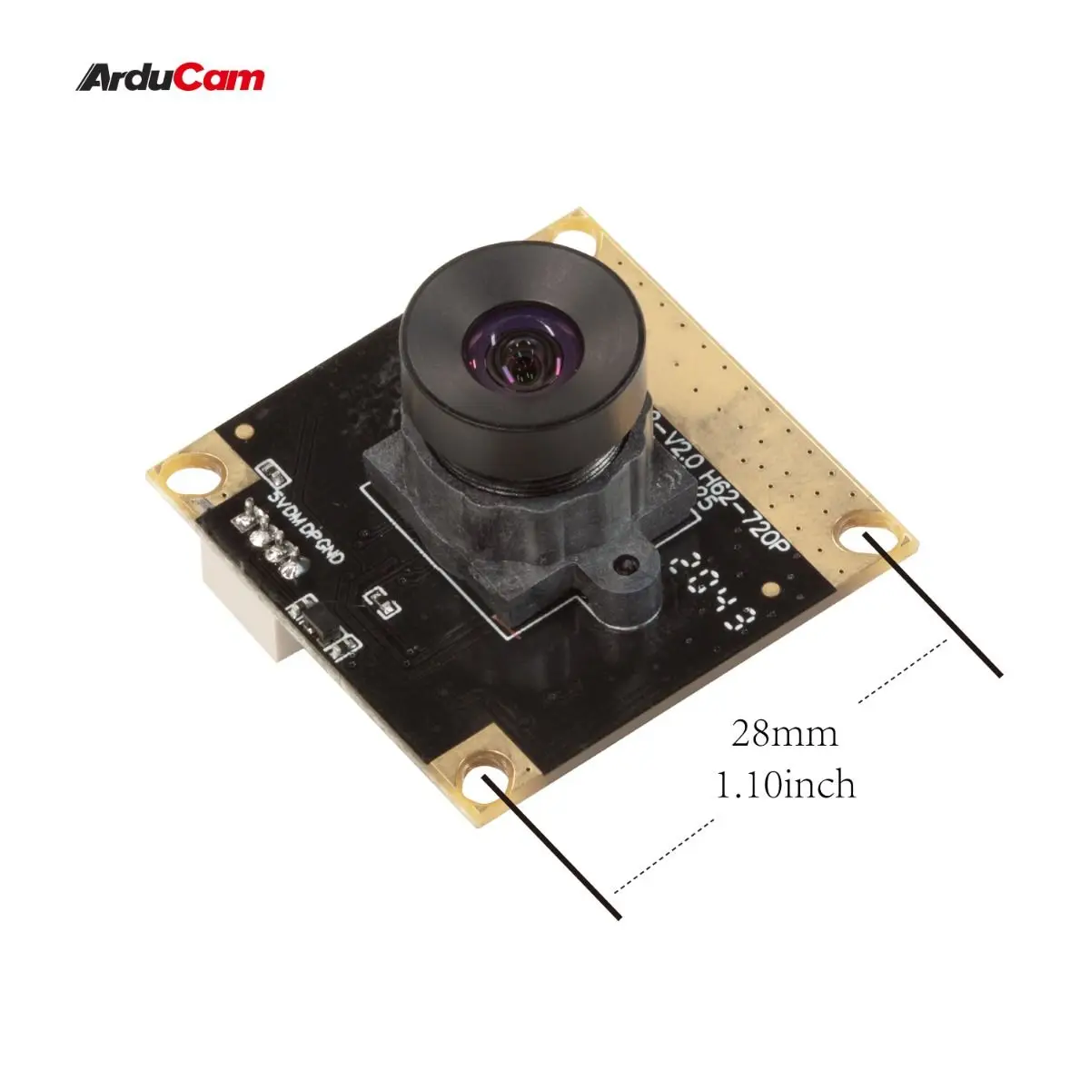 Arducam USB Camera Board for Computer, 1MP 720P 1/4” JXH62 Low Distortion UVC Camera Module USB2.0 Webcam Without Microphone, wi