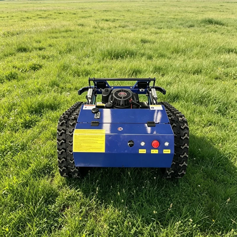 Cordless Robotic Lawn Mower with Rubber Crawler, Autonomous Grass Trimmer Luxury Garden and Estate Use