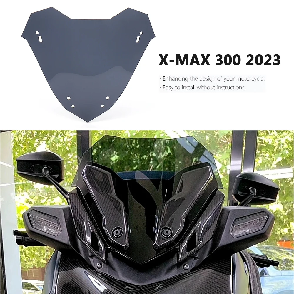 

Лобовое стекло мотоцикла для Yamaha XMAX 300 XMAX 300 X-MAX 300 2023, обтекатель ветрового стекла, дефлектор ветра X-MAX 300, аксессуары