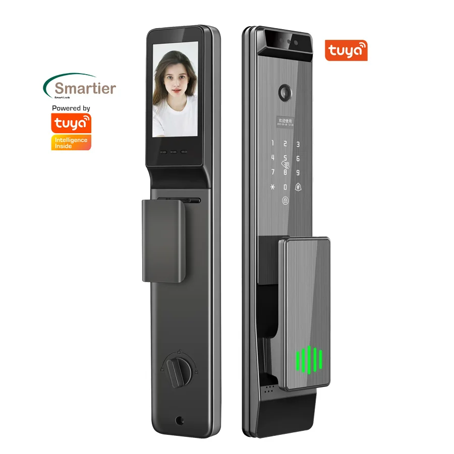 Smartier Tuya Smart Door Lock With Camera Manufacturers Prices Security Biometric Fingerprint Fully Automatic Smart Lock