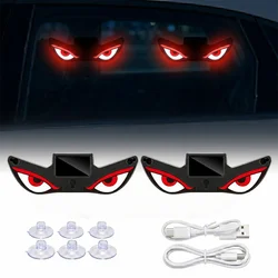 2PCS Solar Car Eyes Light LED Window Decoration Flashing Demon Eye Truck Demon Eye Dynamic Devil Eyes For LED Car