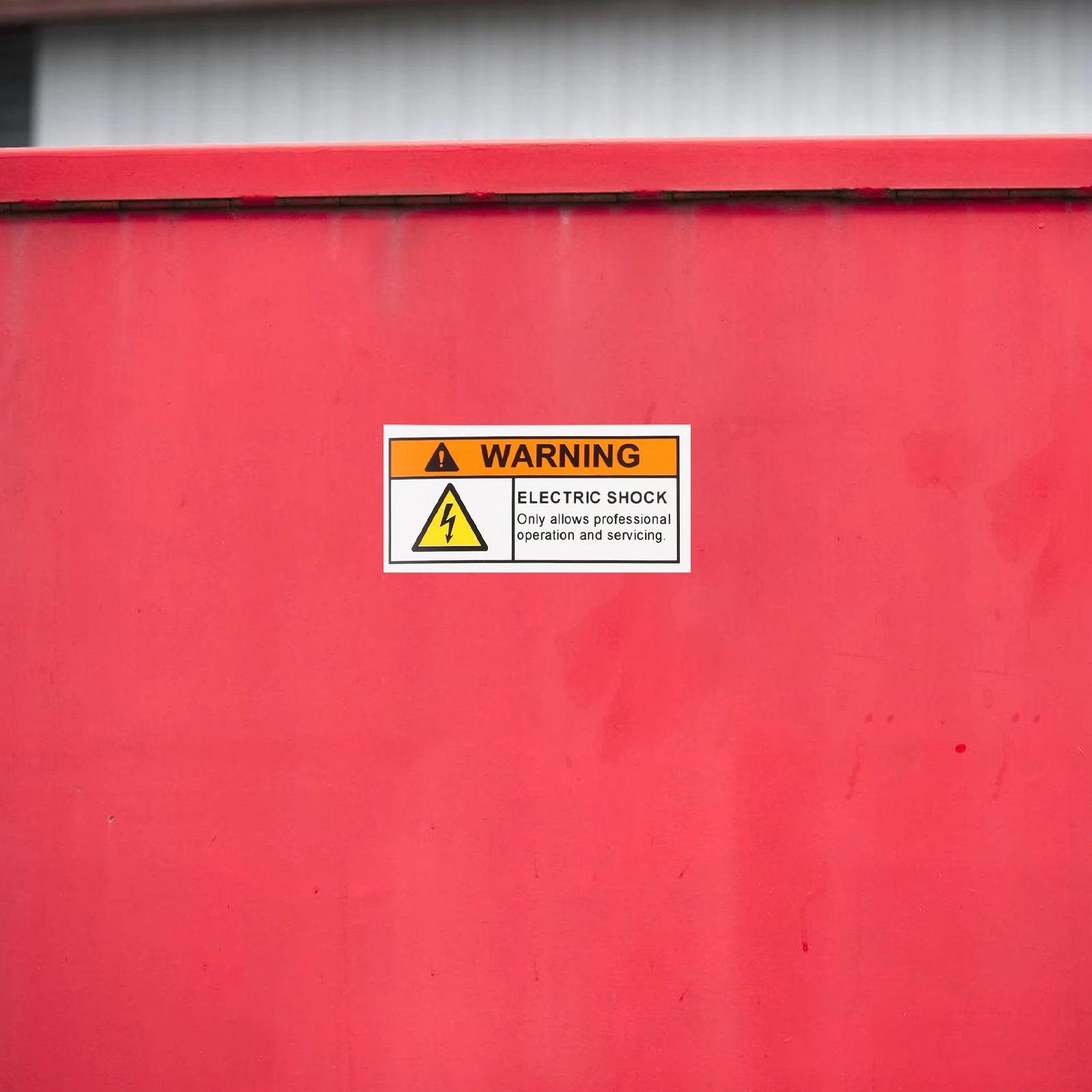 4 Pcs Shock Warning Stickers Safety Caution Signs Adhesive PVC Labels High Voltage Traffic Electric Sign Markers