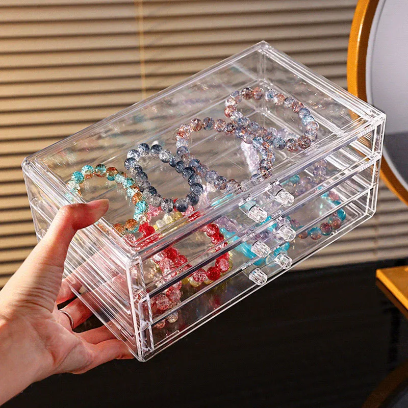 Acrylic Cosmetics Storage Box, Lipstick Storage Box, Desktop Drawer Makeup Storage Rack, Transparent Jewelry Storage Box