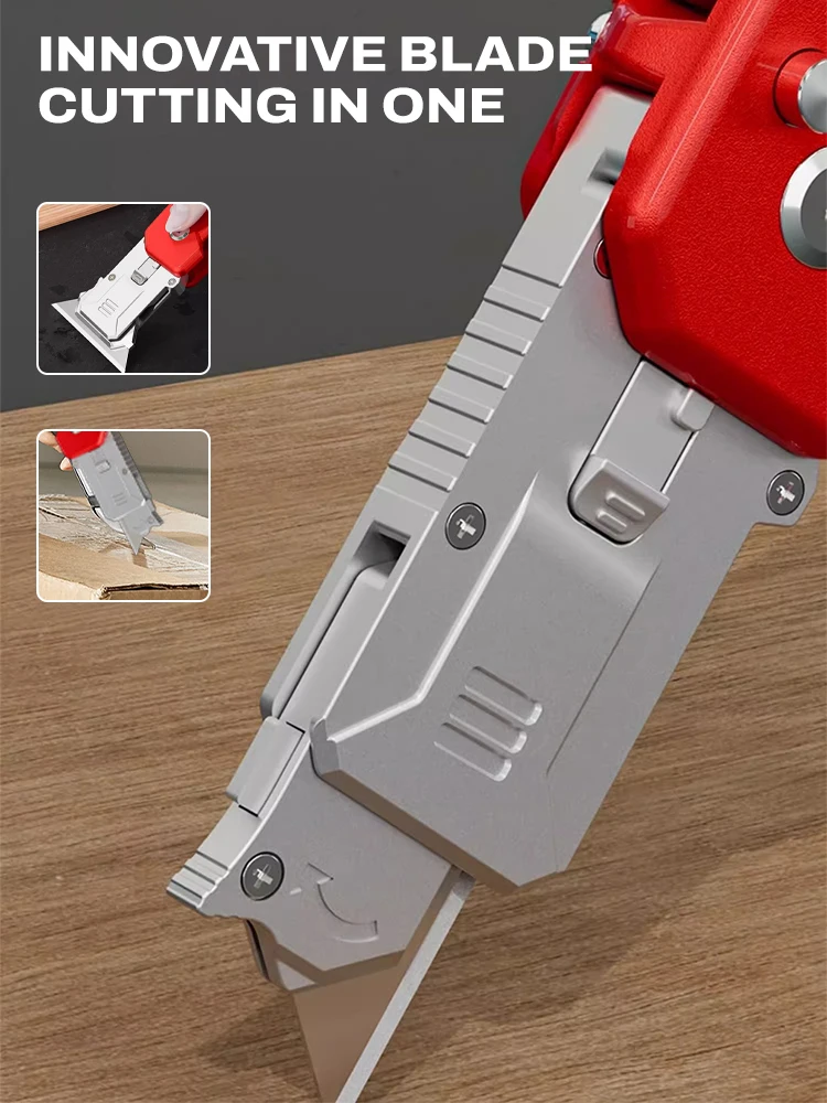 متعددة الوظائف سكّين متعدّد الاستخدامات قابل للسحب قطع حاد الثقيلة الصلب كسر شفرة ورقة قطع كهربائي سكّين متعدّد الاستخدامات 3 شفرات