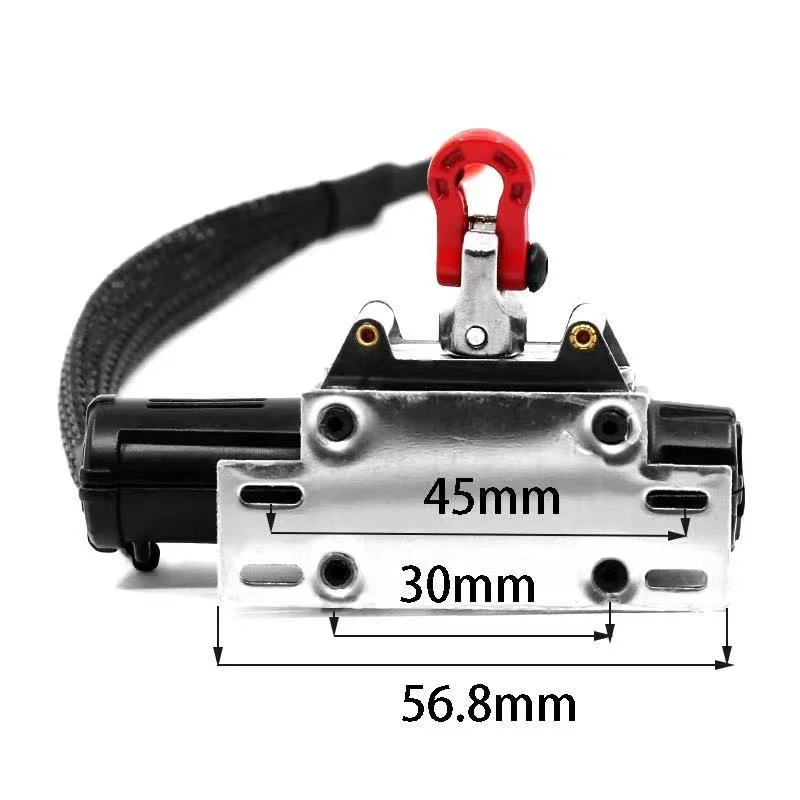 Sistema de control remoto inalámbrico de cabrestante de Metal para coche trepador de control remoto Axial SCX10 90046 Traxxas TRX4 TRX6 Gen8, piezas de mejora, 1:10