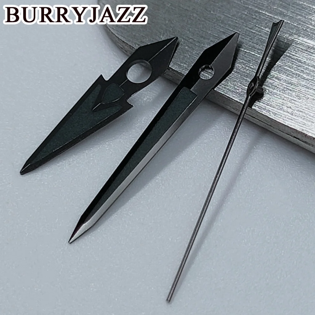 BURRYJAZZ NH35 NH36 NH38 7S26 7S36 4R35 4R36 Watch Hands Black Grey Hands Green Luminous image 4