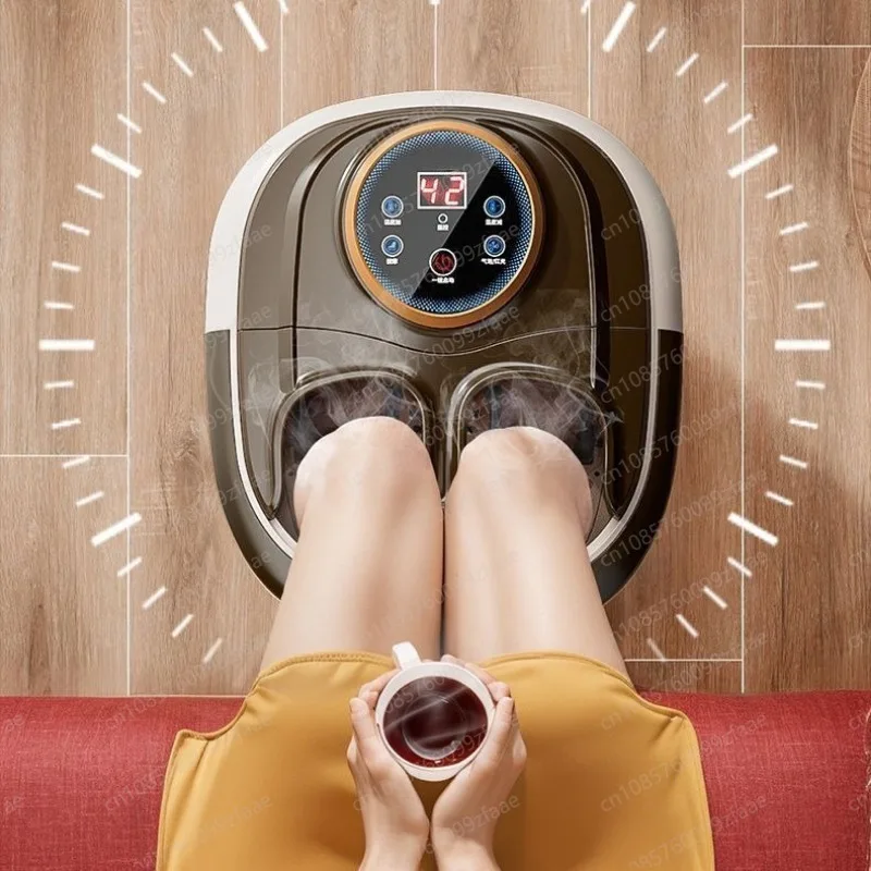 Electric Foot Spa Bath Massager Automatic Heating Foot Soak Tub With Wheels Drain Pipe For Home Relax - view 3