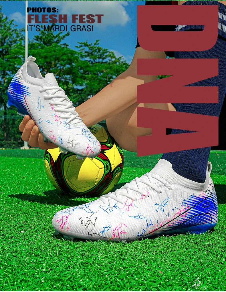 Neue Herren-Fußballschuhe FG Hochwertige Stollenschuhe Rutschfeste Sneakers Fußballschuhe Training Großhandel Dropshipping Unisex Erwachsene – Detail 6