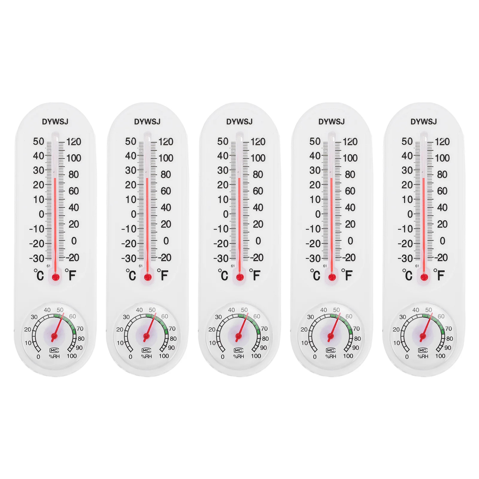 

5 Pcs Hygrometer Indoor Wall Digital Thermometer Garden Humidity Outdoor Greenhouse Minimum Max