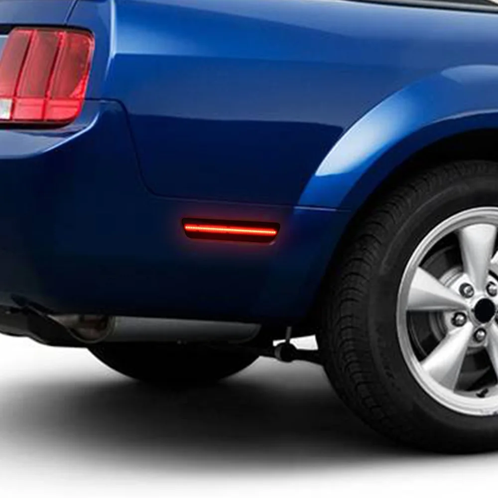 For Ford Mustang 2005 2006 2007 2008 2009 Side Marker Light For Mustang Red Parking Lamp LED Rear Bumper Back Side Marker Lamp