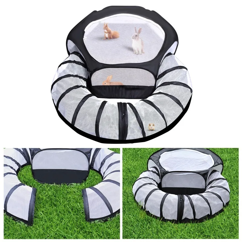 Summer Pet Toy Cat Portable Foldable Game Fence Crawling Small Animal Waterproof Tent Tunnel Small Dog Cat Fence Pet Products