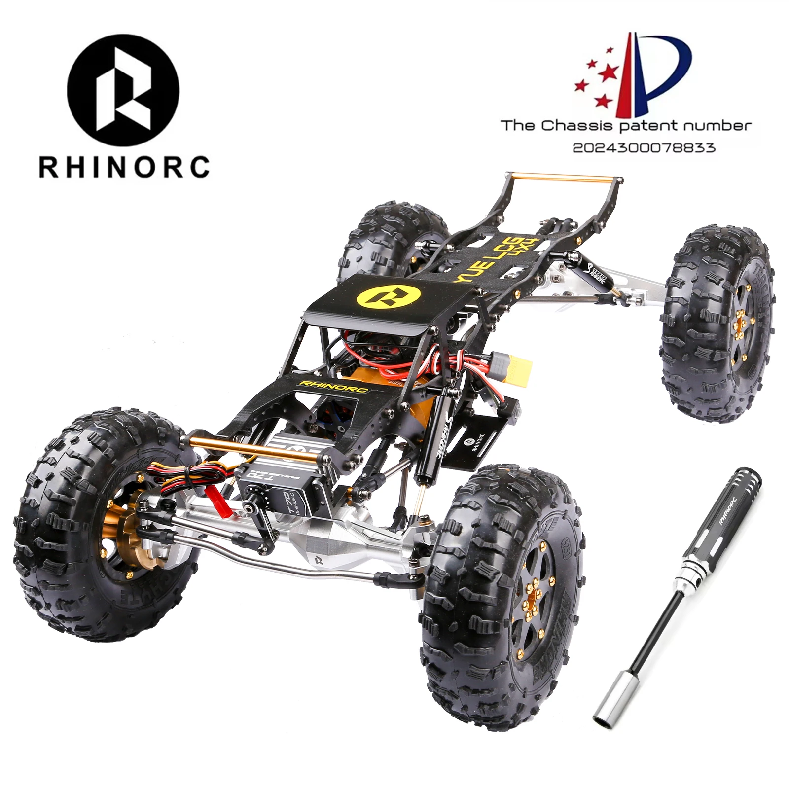 RhinoRC YUE LCG V2 Crawler Car With T70 Servo AM32 40A ESC S12 Outrunner Motor Combo for 1/10 Crawler RTR Off-Road Competition