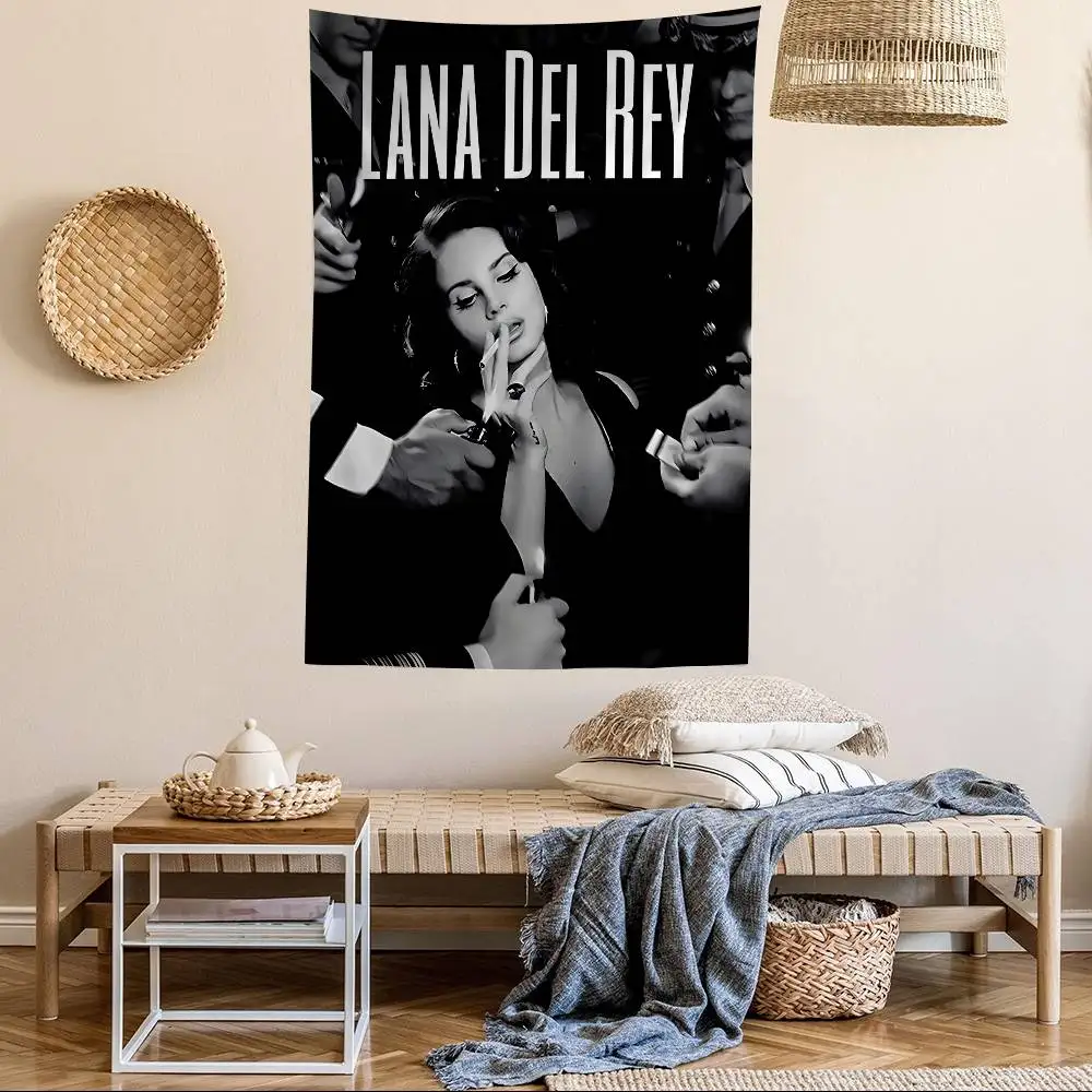 Classic L-Lana D-Del R-Rey Singer Printed Large Wall Tapestry Indian Buddha Wall Decoration Witchcraft Bohemian Hippie Decor