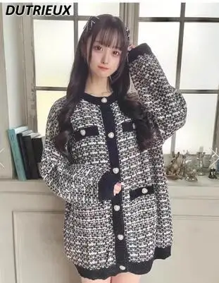 

Японский классический вязаный свитер HC на пуговицах с надписью Love, пальто, Женский вязаный кардиган в стиле "Лолита", осенне-зимние свитера