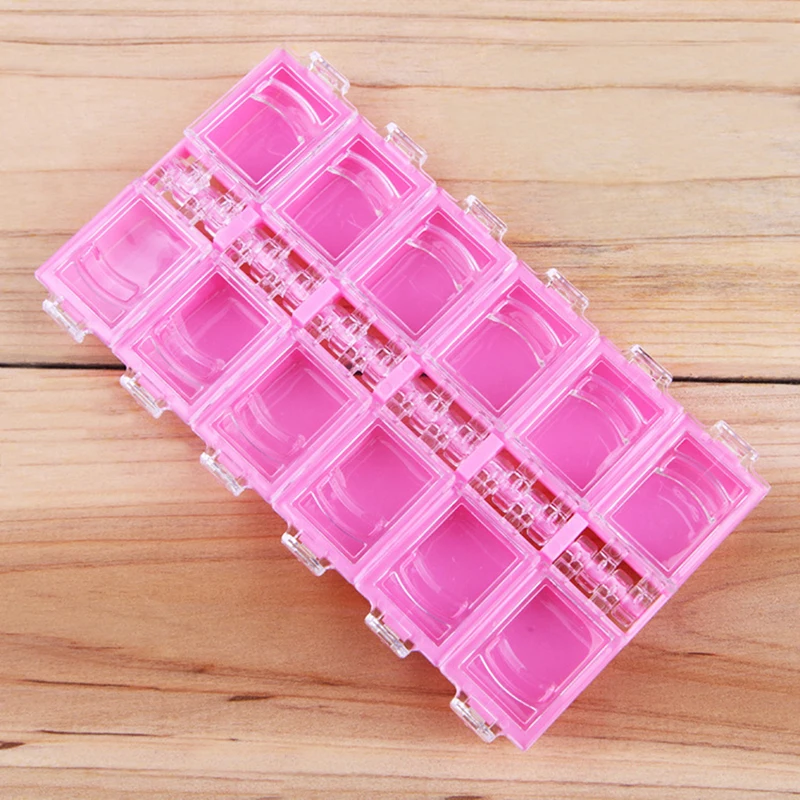 12 Lưới Tranh Gắn Đá Hộp Có Nắp, Kim Cương Thêu Chia Ngăn Hộp Lưu Trữ Dành Cho Móng Tay Kim Cương, Đính Hạt Lưu Trữ