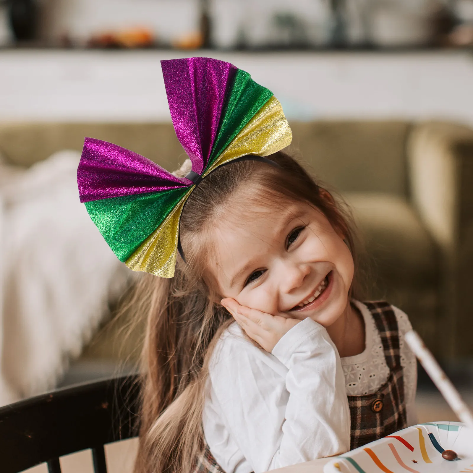 

Party Headband for Vibrant Carnival Hair Accessory Comfortable Fit for Mardi Gras Costume Wear Festive Headdress