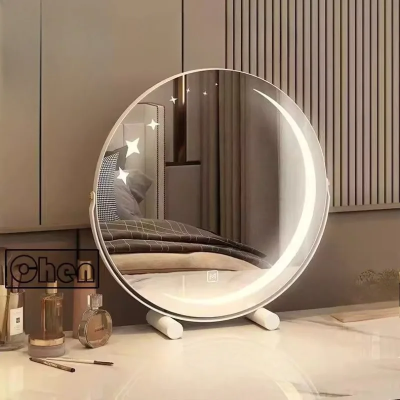 Luxury Bedroom Mirror Dressing Table Decoration Decoration Circle Modern Mirror Curved Magnifying Spiegel Wand Home Products