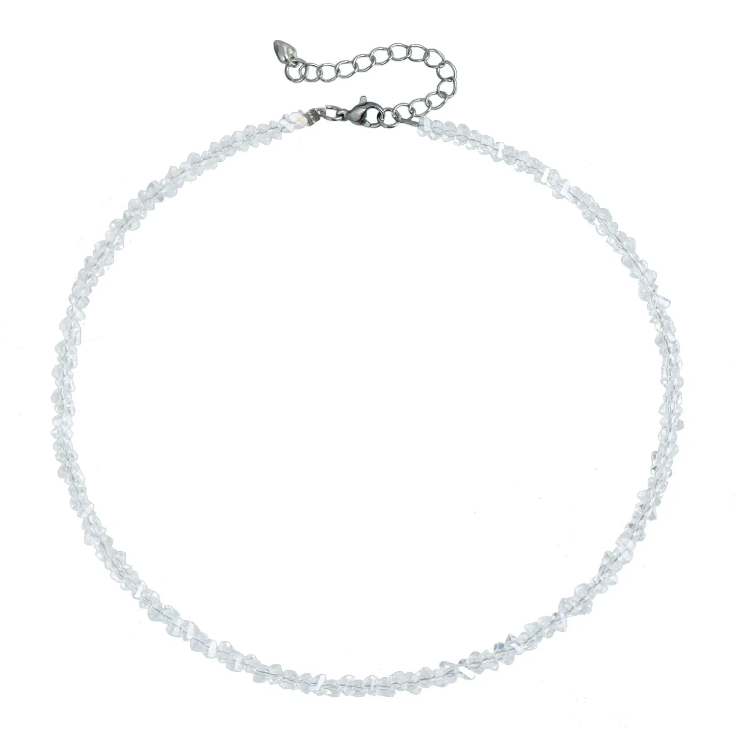 Neue Mode-Trend Zubehör Ins Stil Multi-cut Glas Kristall Mode Einfache Halskette für Frauen Partei