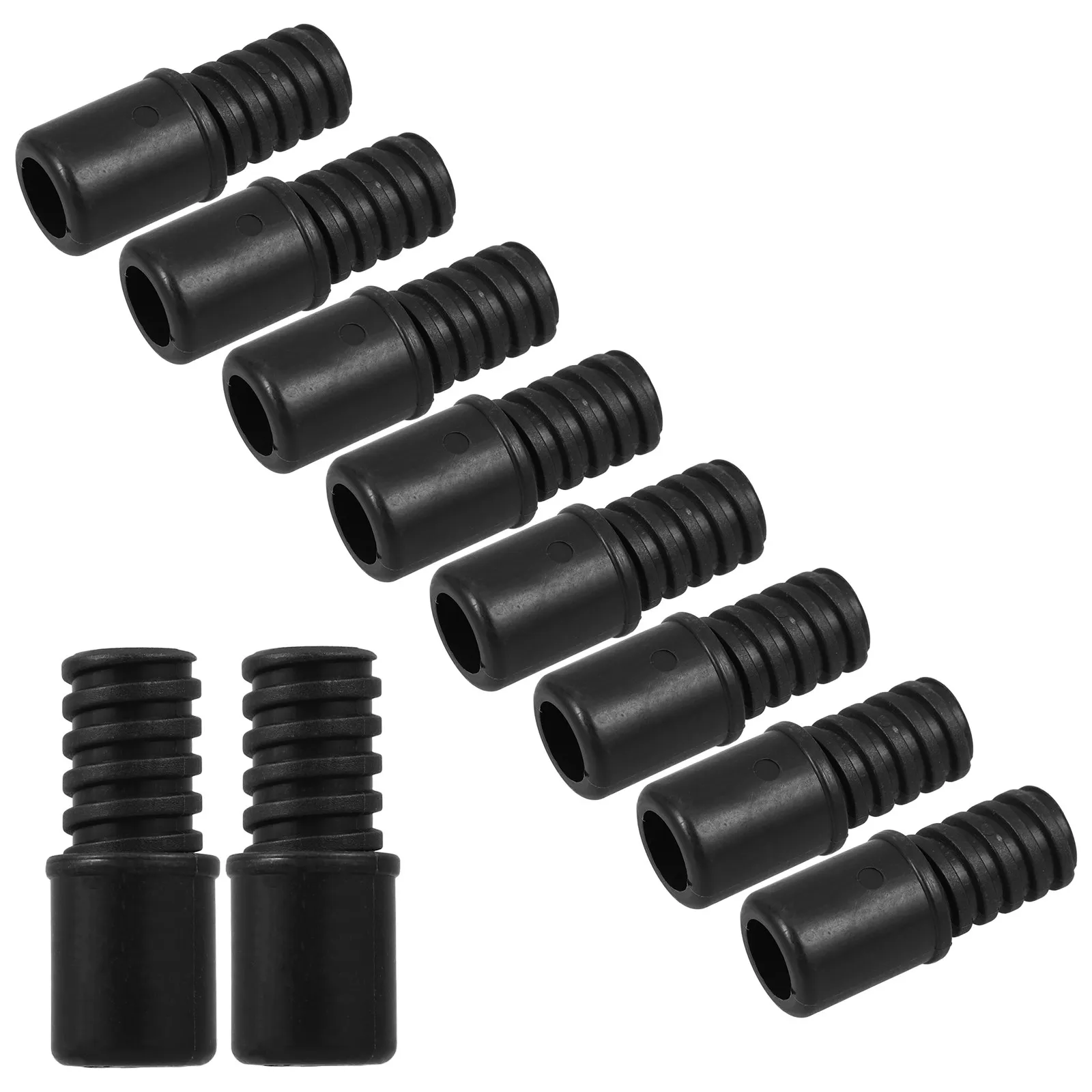 10pcs/ 4pcs Mop Pole Threaded Tips Broom Handle Extension Replacement Abs Cleaning Tool For Home Repair Kit
