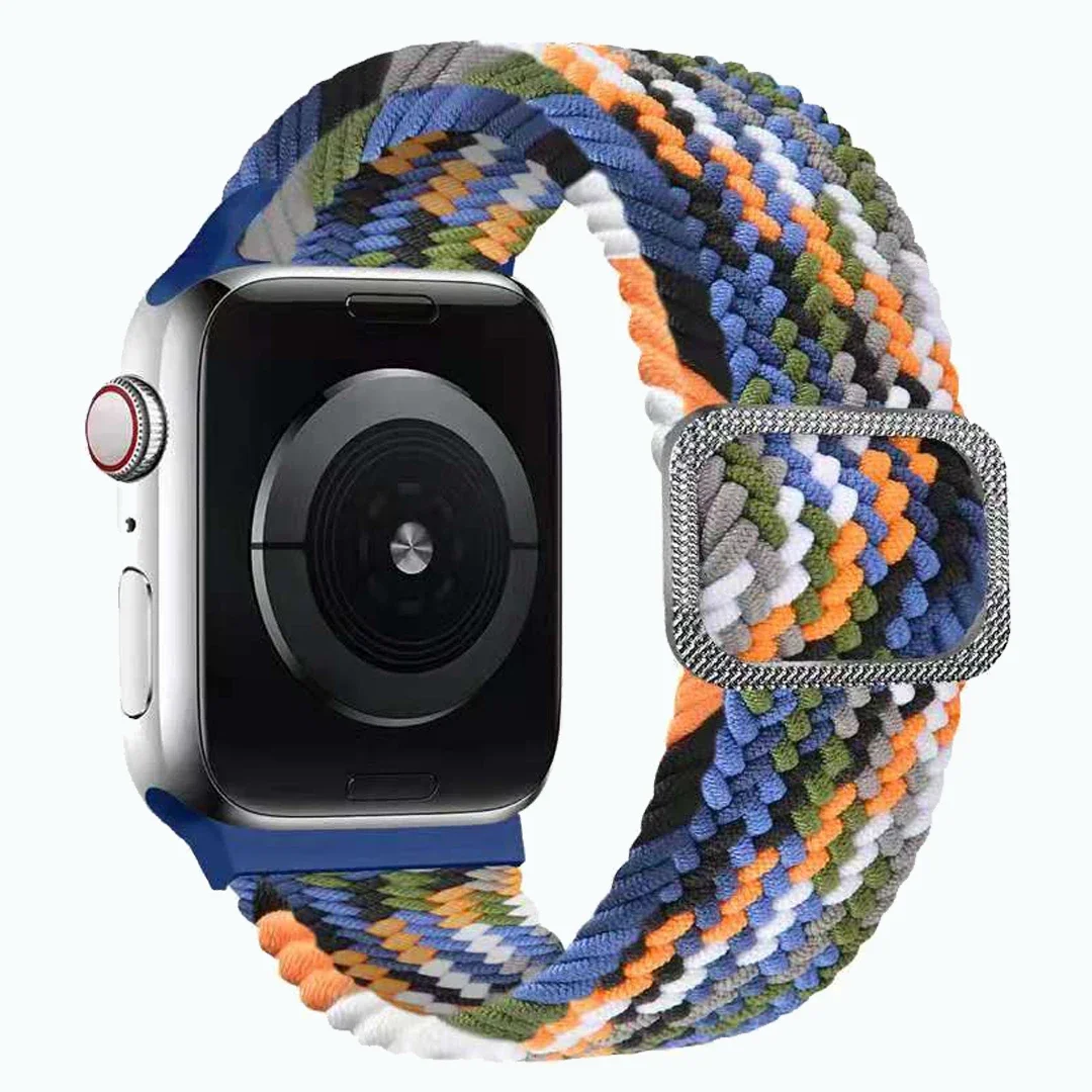 調節可能なナイロンストラップ Apple の時計バンド 49 ミリメートル 45 ミリメートル 44 ミリメートル 42 ミリメートル 41 ミリメートル 46 ミリメートル弾性リストバンド iwatch ウルトラ 10 9 8 7 6 5 4 SE ベルト