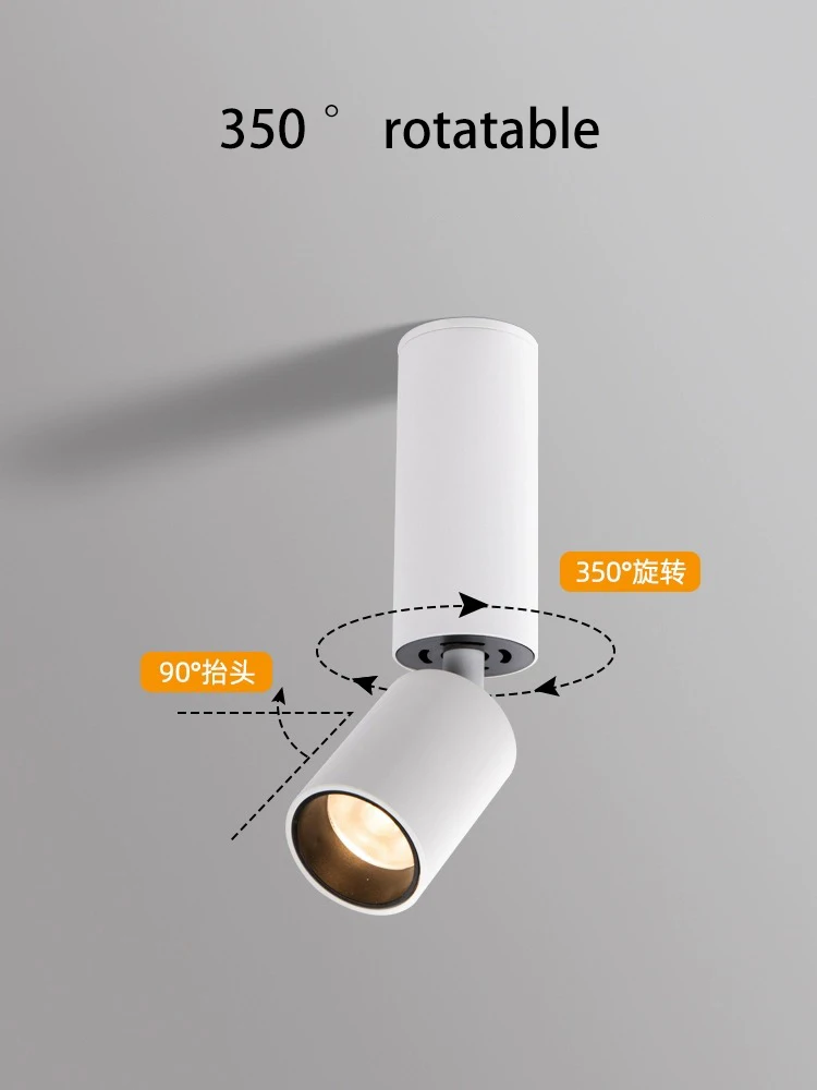 Punktowe reflektory Led montowane na powierzchni światło punktowe z regulowanym kątem lampa sufitowa mała kąt świecenia 3 8 15 stopni Foco atmosfera