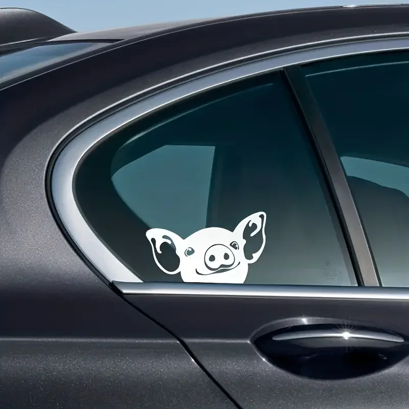 1pc Funny Baby Pig Transparent Vinyl Decal Sticker Decoration For Cars, Motorcycles, Laptops, Furniture And Other Flat Crafts