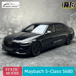 Almost Real 1/18 FOR Benz Maybach S-Class S680 Night  Series  2023  car model Metal send friends send leaders birthday presents