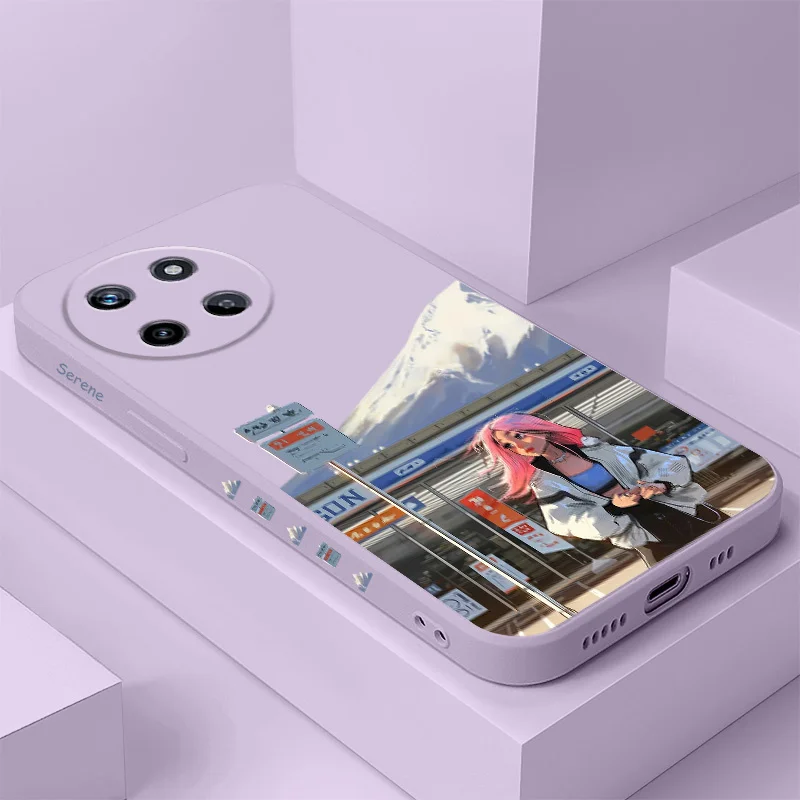 

Lonely Girl Phone Case For OPPO Realme 14 13 12 11 10 9 9i 8 8i 7 Pro Plus C35 C21Y C25Y C25 4G 5G Liquid Silicone Cover